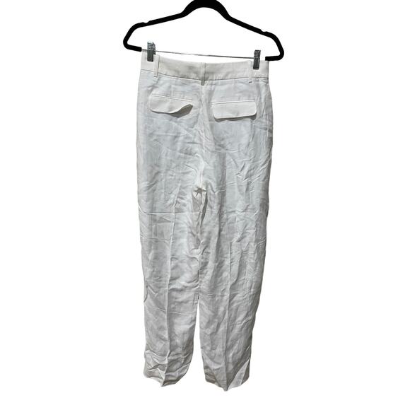 J. Crew Straight-leg Essential Pant in Chelsea Linen-Cupro Blend Size 4 Tall - Picture 6 of 7